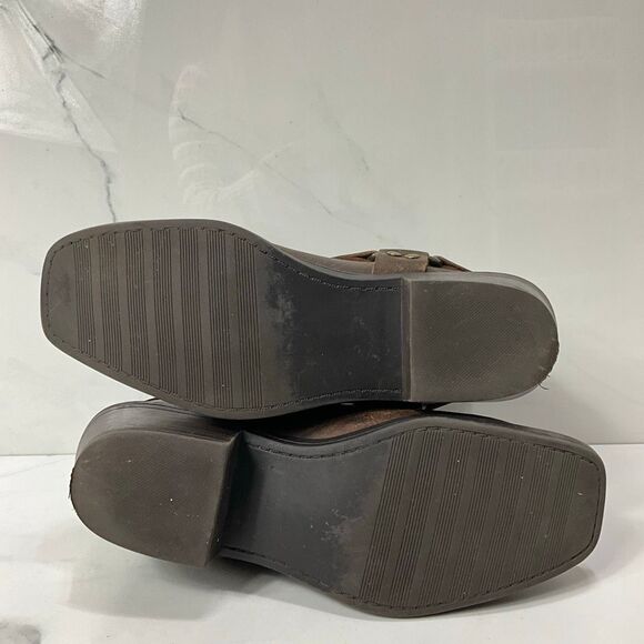 CABELA’S Leather Harness Strap Square Toe Ankle Boots - Picture 5 of 7